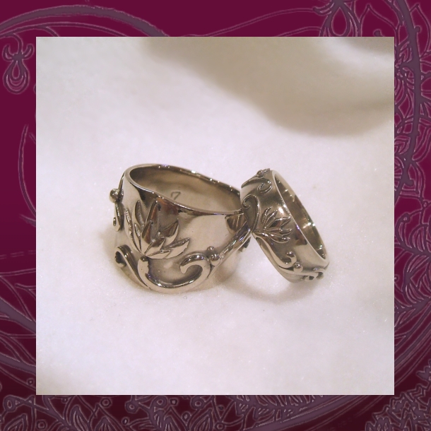 【OJ106】オーダーメイド・マリッジリング(結婚指輪)/18kホワイトゴールドのごつい指輪