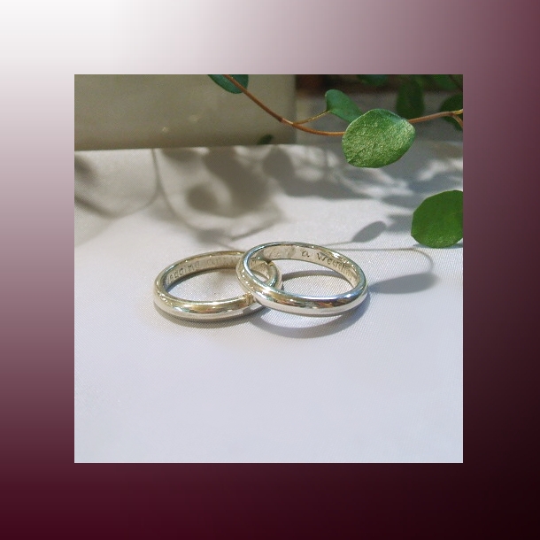 【OJ118】 オーダーメイドマリッジリング(結婚指輪)/シンプル/シルバー